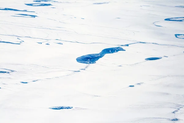 Aerial of icy landscape in Alaska — Stock Photo, Image