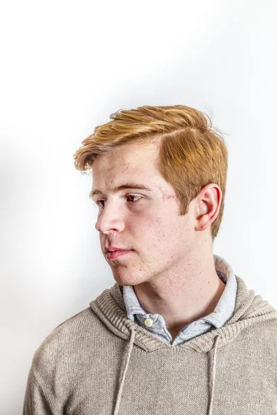 Cute teenage boy with red hair — Stock Photo, Image