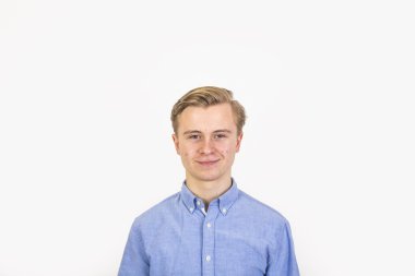 Kızıl saçlı sevimli genç çocuk