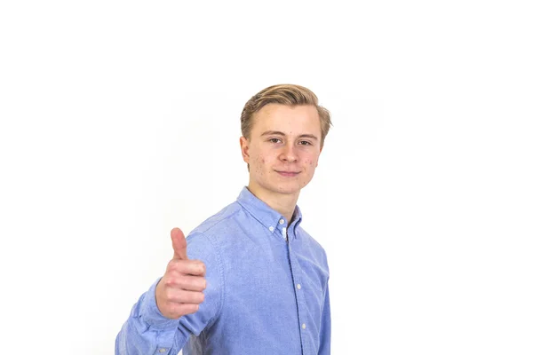 Bonito adolescente menino com cabelo vermelho — Fotografia de Stock