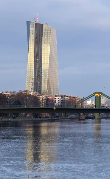 Nové sídlo Evropské centrální banky ve Frankfurtu nad Mohanem — Stock fotografie