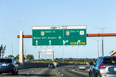 Miami otoyol sürüş airport yön--dan Doğu