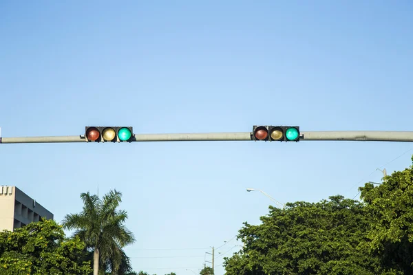 Freen  traffic lights — Stock Photo, Image