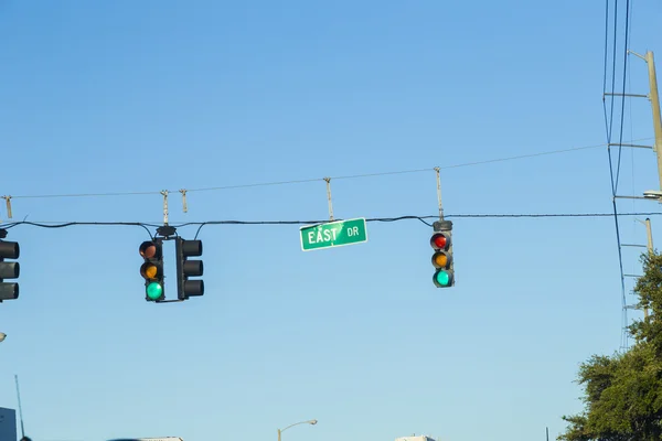 Gröna trafikljusen — Stockfoto