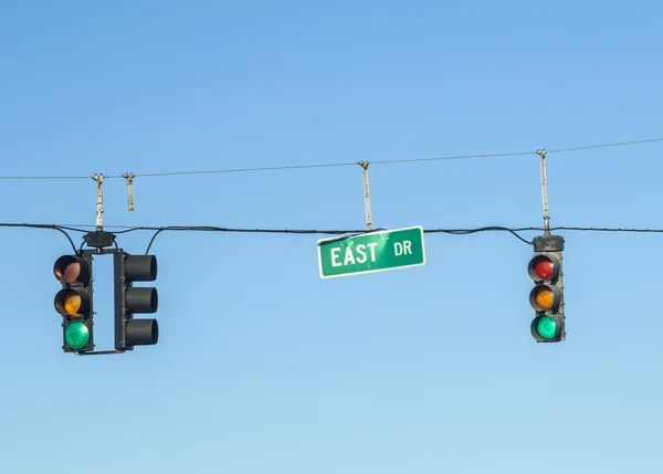 Gröna trafikljusen — Stockfoto