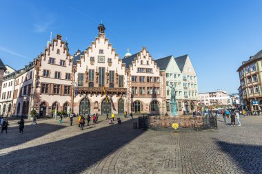 insanlar roemerberg Meydanı Frankfurt