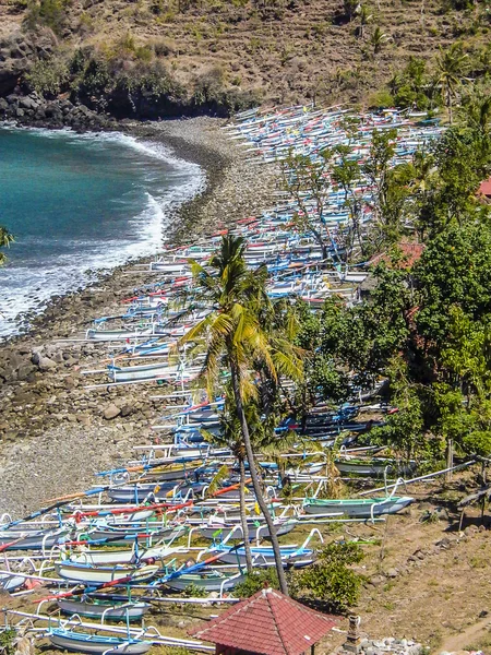 Fishermens village in Amed, Bali — Stock Photo, Image