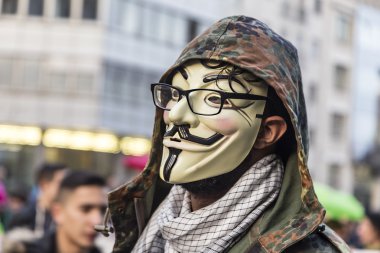 Ezb ve kapitalizm Frankfurt insanlar protesto
