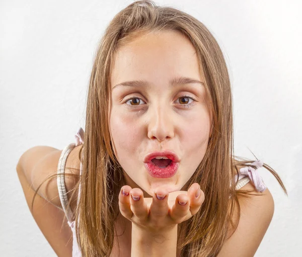 Süße junge Teenager-Mädchen — Stockfoto