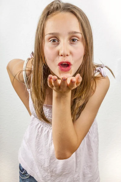 Süße junge Teenager-Mädchen — Stockfoto