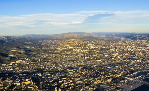 Luchtfoto van Marseille — Stockfoto