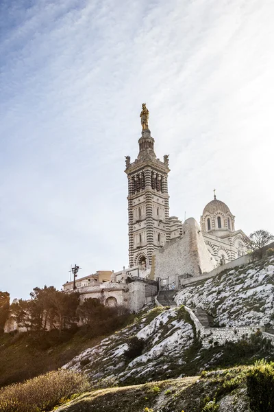 Notre Dame de la Garde di Marseille — Stok Foto