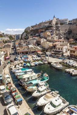 Vallon des Auffes, pitoresk eski moda küçük balık görünümünü