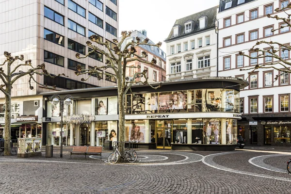 View of Zeil in early morning in Frankfurt — Stock Photo, Image