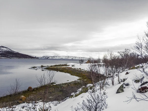 Táj Norvégia hó alatt — Stock Fotó