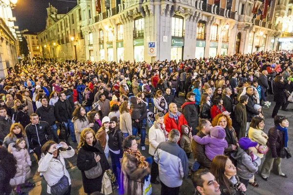 Spettacolo di marionette di notte a Madrid — Foto Stock