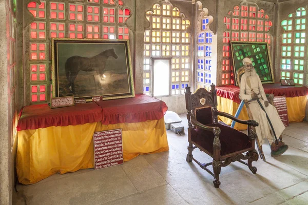 Dentro del Palacio de la Ciudad en Udaipur — Foto de Stock