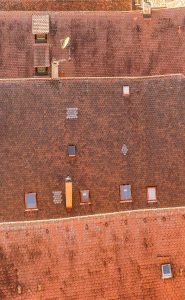 Old roof tiles in Rothenburg ob der Tauber — Stock Photo, Image