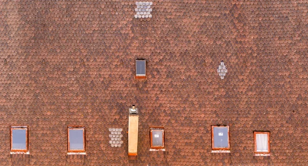 ローテンブルク オプ デア タウバーの古い屋根瓦 — ストック写真