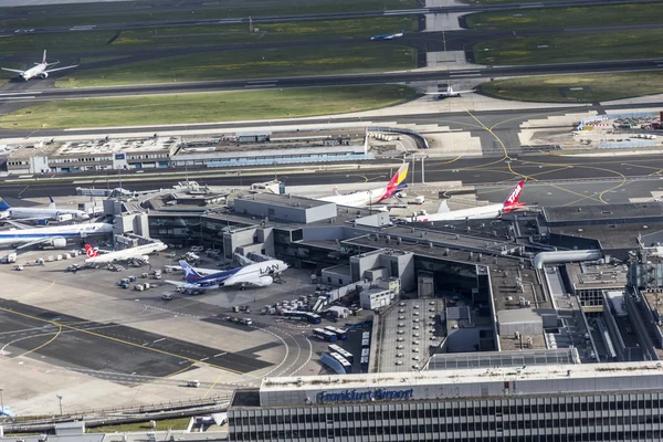 Antena do aeroporto em Frankfurt — Fotografia de Stock