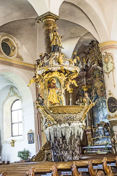 Famous Fischerkanzel in the Trunesco abbey — Stock Photo, Image