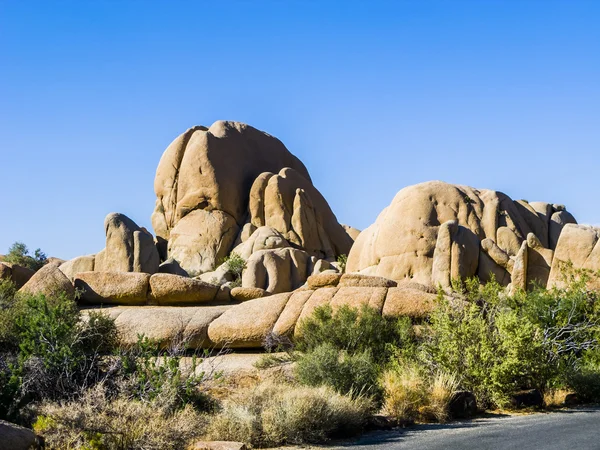 Sceniczny skały jumbo w park narodowy joshua tree — Zdjęcie stockowe