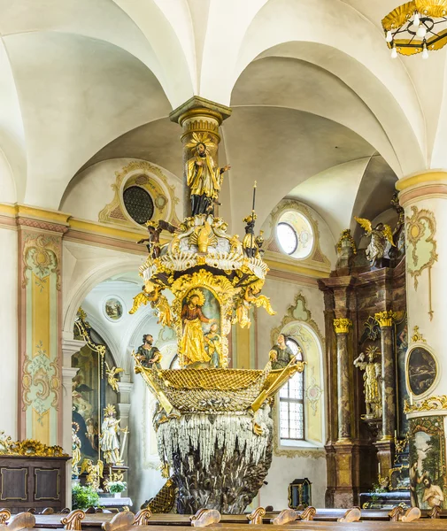 Famous Fischerkanzel in the Trunesco abbey — Stock Photo, Image