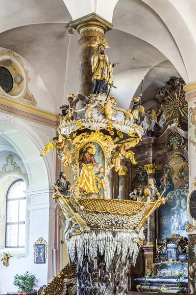 Famous Fischerkanzel in the Trunesco abbey — Stock Photo, Image