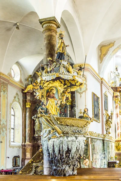 Famous Fischerkanzel in the Trunesco abbey — Stock Photo, Image