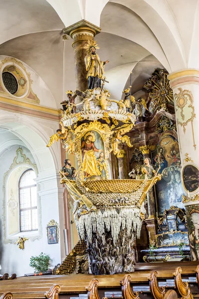 Famous Fischerkanzel in the Trunesco abbey — Stock Photo, Image