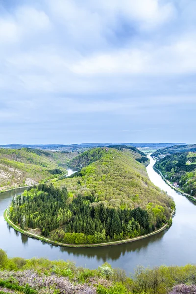 Saar loop en Mettlach. Un famoso punto de vista . —  Fotos de Stock