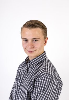  Akıllı dost görünümlü genç çocuk