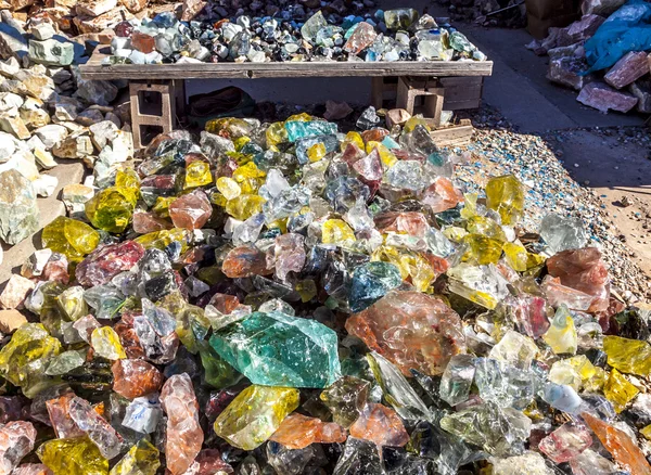 Green obsidian stones — Stock Photo, Image