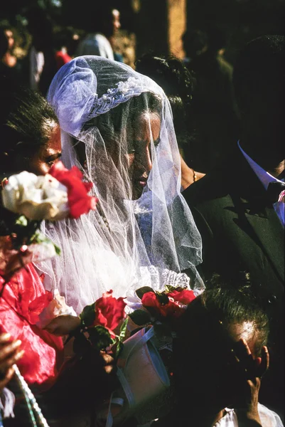 Коптская женщина выходит замуж в Гондаре, Эфиопия — стоковое фото