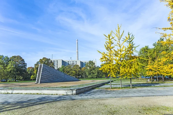 Słynny Invalidenpark z invaliden muru w Berlinie — Zdjęcie stockowe