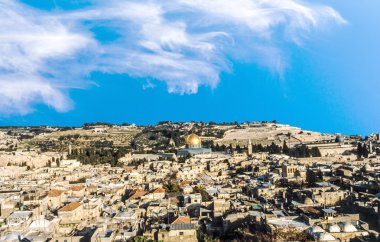  Al Aqza Camii ve Kudüs'ün eski bölümü