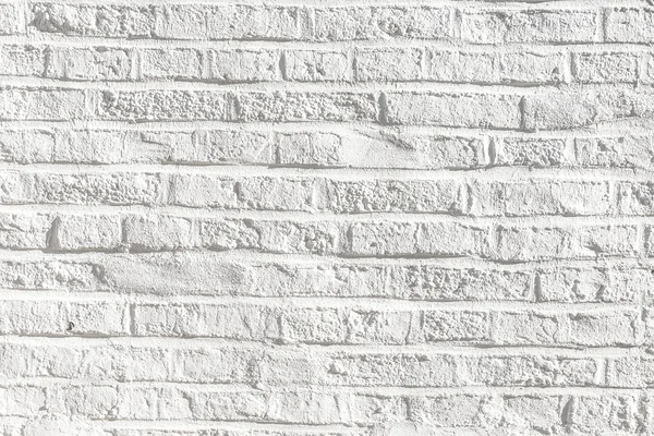 Mattoni verniciati bianchi ad una vecchia parete della casa — Foto Stock