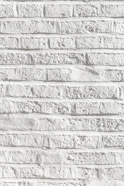 Mattoni verniciati bianchi ad una vecchia parete della casa — Foto Stock
