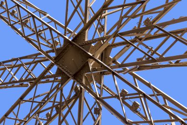  Paris, Fransa 'daki Eyfel Kulesi' nin detaylarına ilişkin soyut görüş