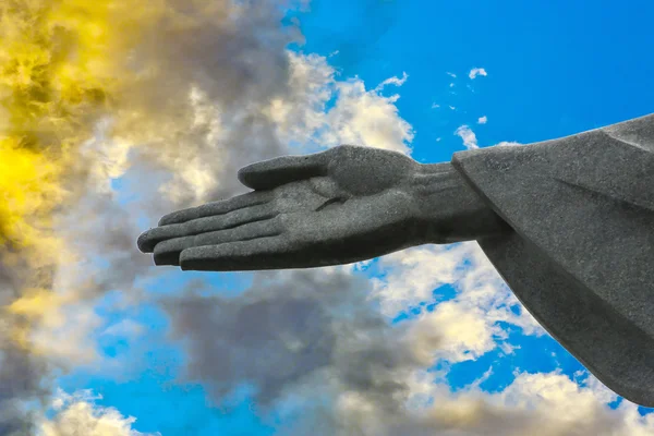 A estátua do Cristo Redentor em detalhe — Fotografia de Stock