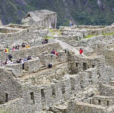 hidden city Machu Picchu in Peru clipart