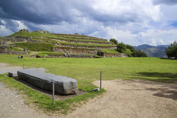 Mikor falak, ősi inka erőd közelében Cuzco, Peru — Stock Fotó