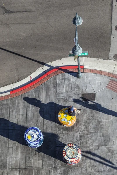 Carson Reno otoyol wi ile ticaret satır geçiş için havadan görünümü — Stok fotoğraf