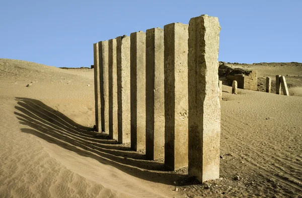 5 pelare av månens tempel nära Marib — Stockfoto