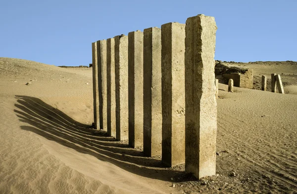 5 colunas de templo da lua perto de Marib — Fotografia de Stock