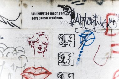 paintings at a house wall in Lisbon
