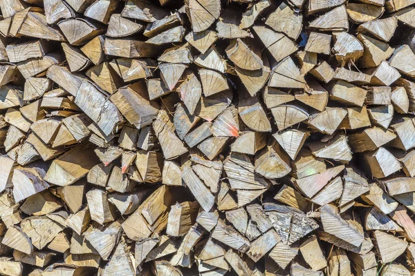 Detail of stapled fire wood — Stock Photo, Image