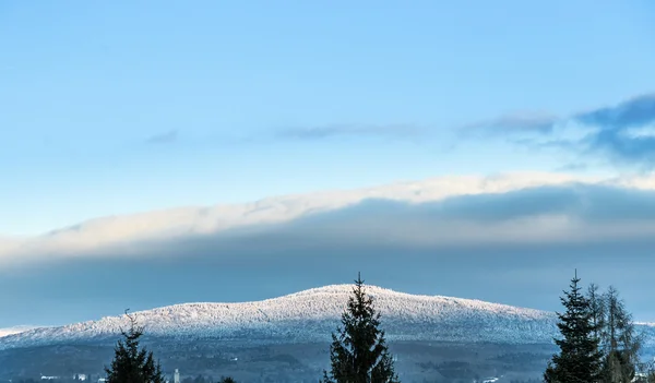 Montagnes enneigées à la montagne Altkoenig en Hesse — Photo