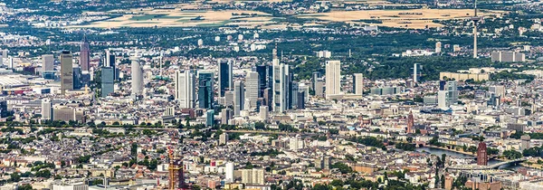 Aerial view of the city of Frankfurt — Stock Photo, Image