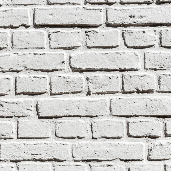 Fragment einer weißen Ziegelwand — Stockfoto